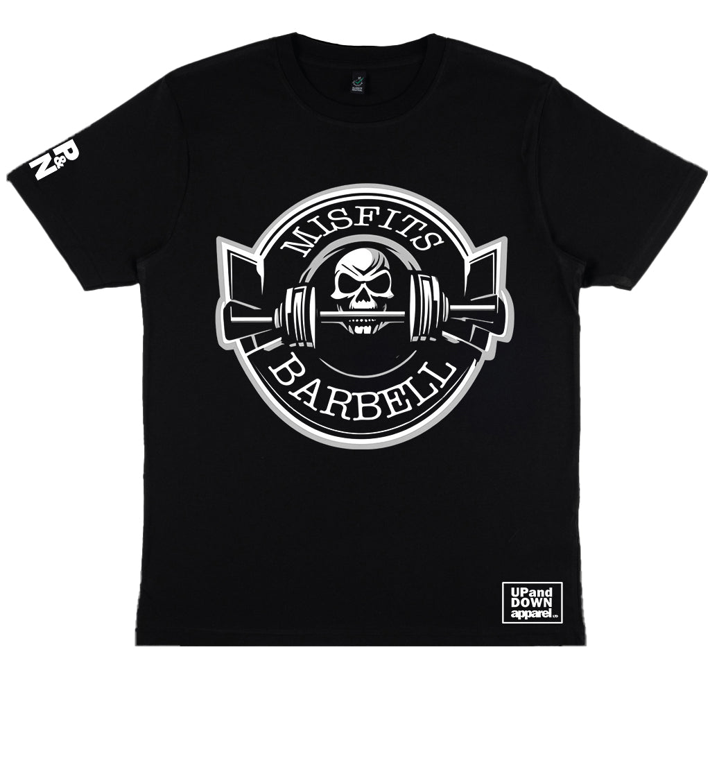 Misfit Barbell Tee White Logo