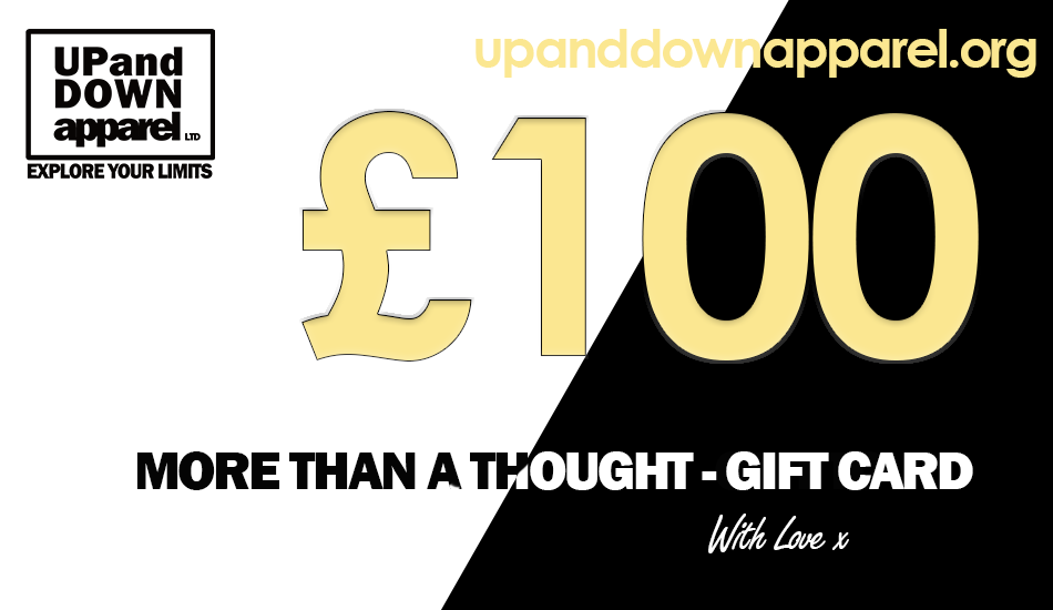 Up and Down Apparel Gift Card - When its more than the thought counting!