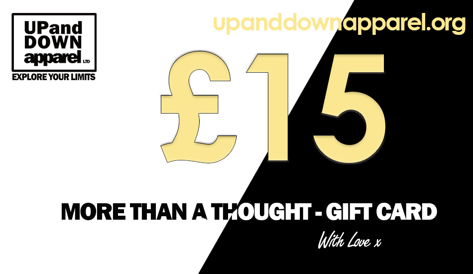 Up and Down Apparel Gift Card - When its more than the thought counting!