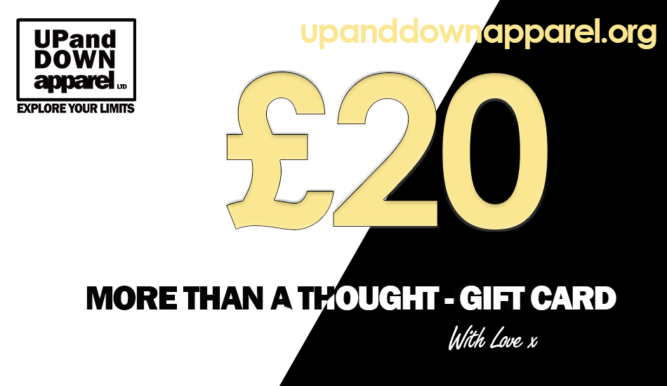 Up and Down Apparel Gift Card - When its more than the thought counting!