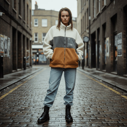 Tri-Colour Sherpa Jacket