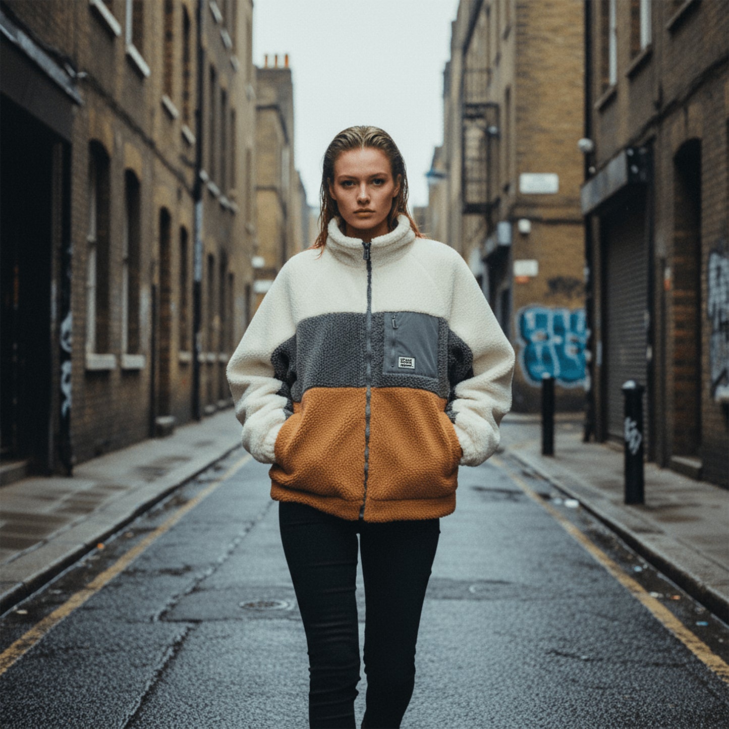 Tri-Colour Sherpa Jacket
