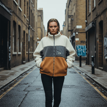Tri-Colour Sherpa Jacket