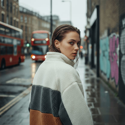 Tri-Colour Sherpa Jacket