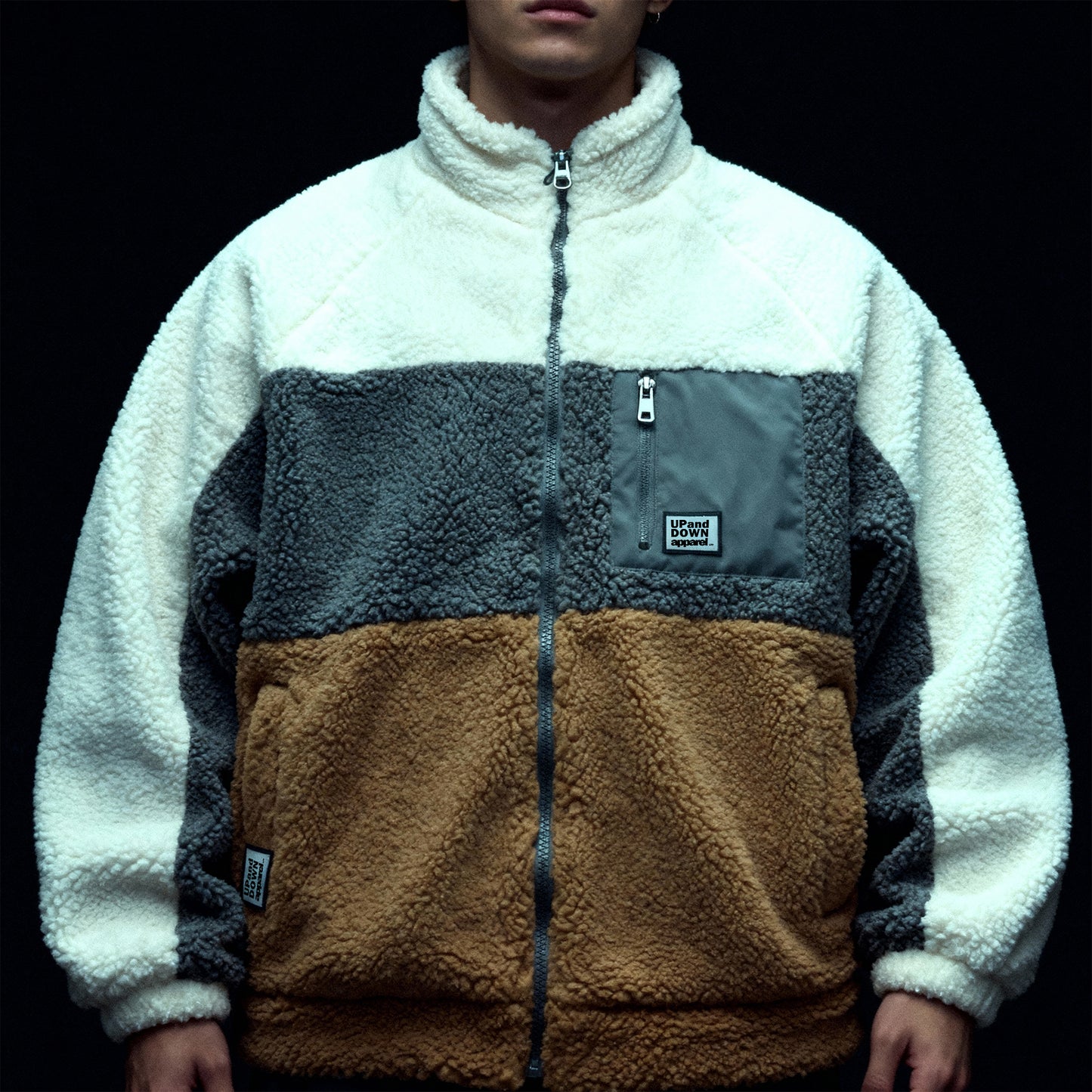 Tri-Colour Sherpa Jacket
