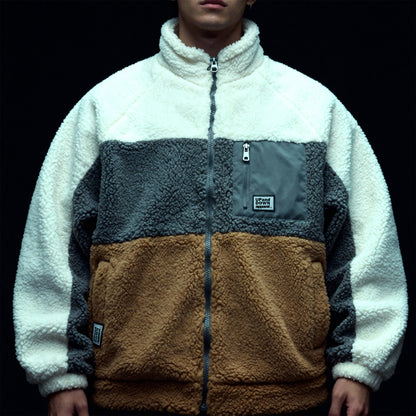 Tri-Colour Sherpa Jacket