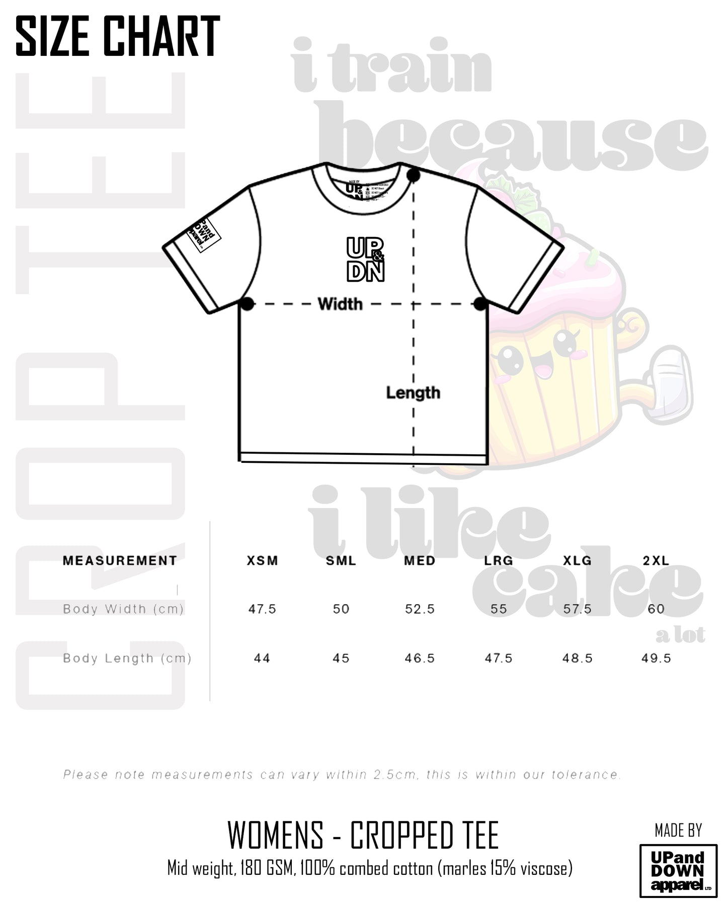 I Like Cake Cropped Tee - Women's