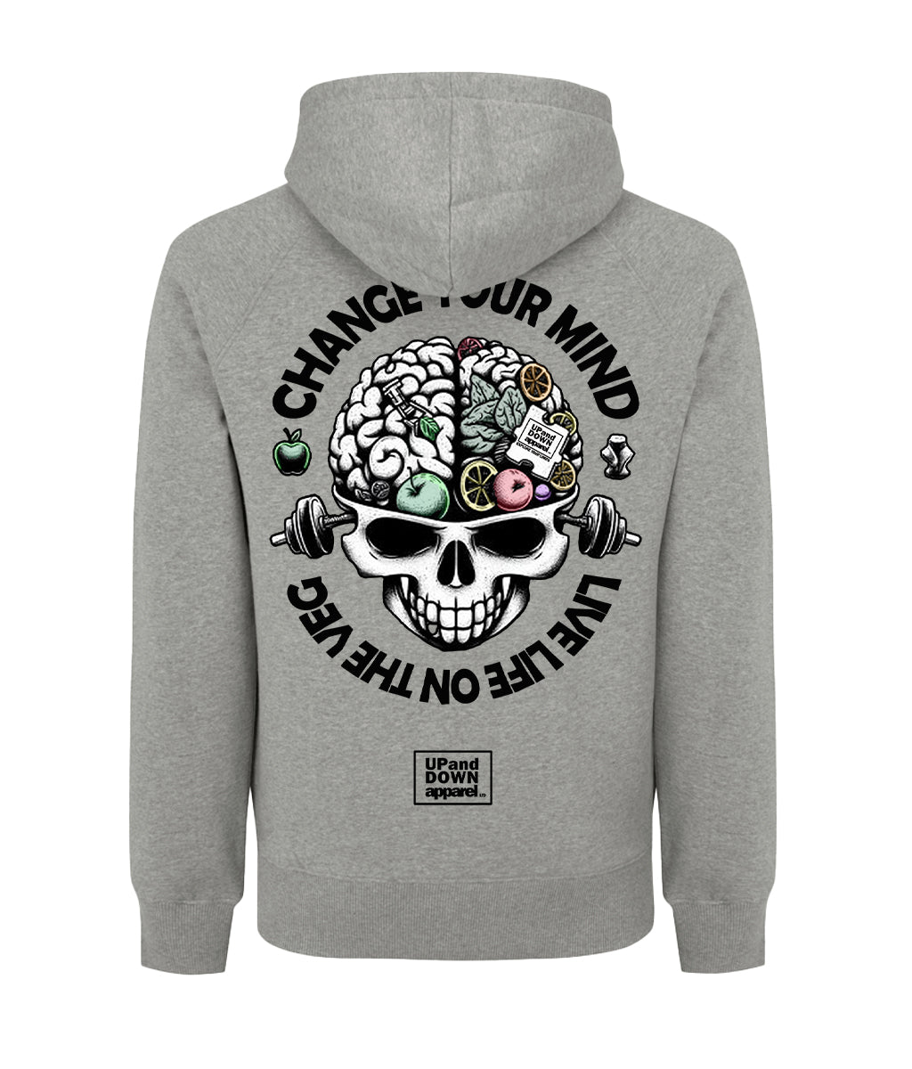 Change Your Mind Zipped Relaxed Hoodie - Logo Front