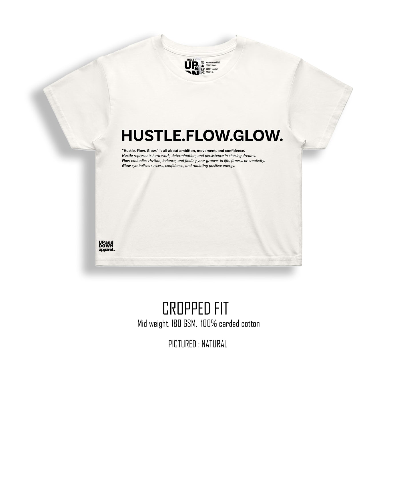 Hustle Flow Glow Crop Tee