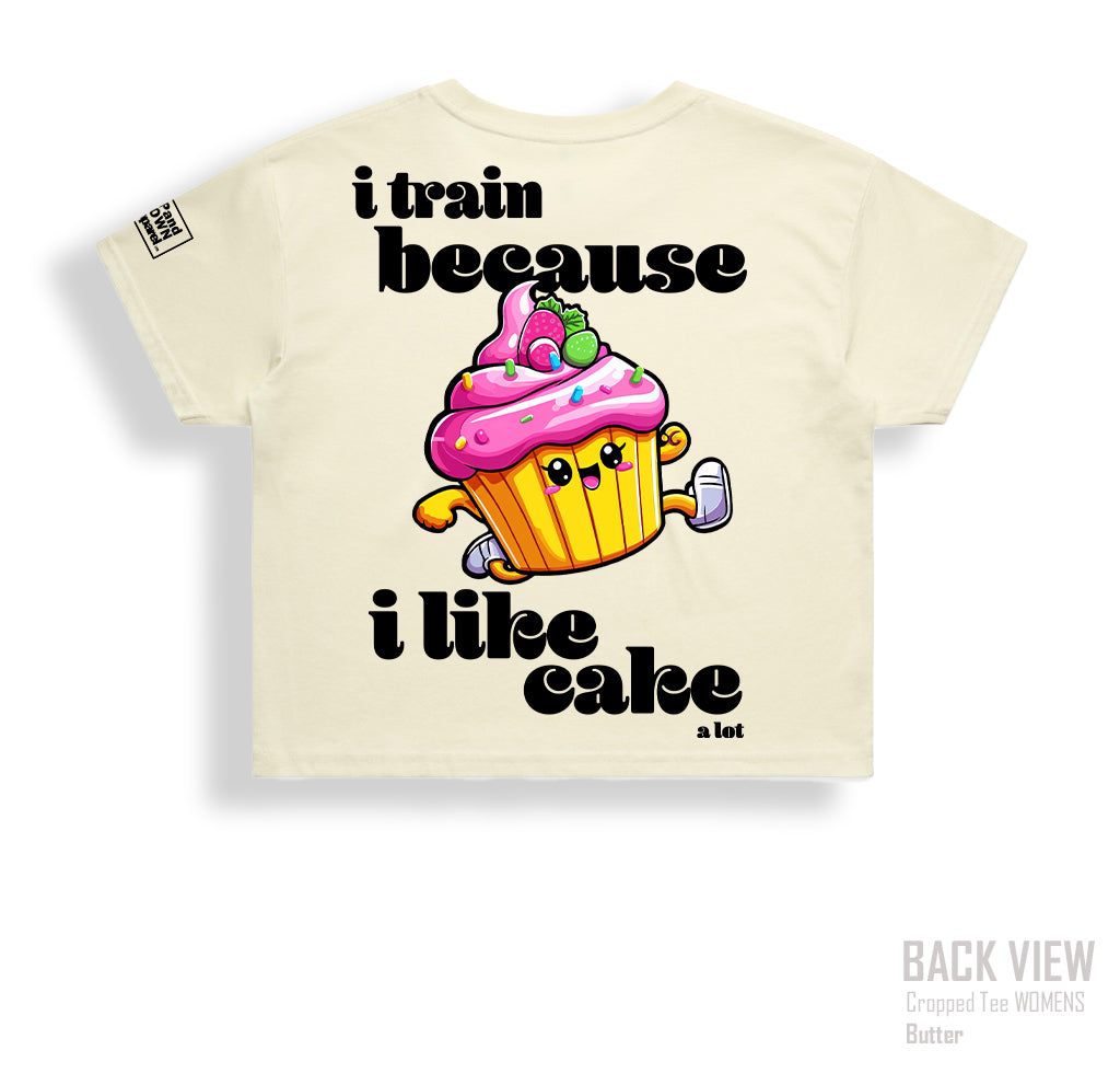 I Like Cake Cropped Tee - Women's