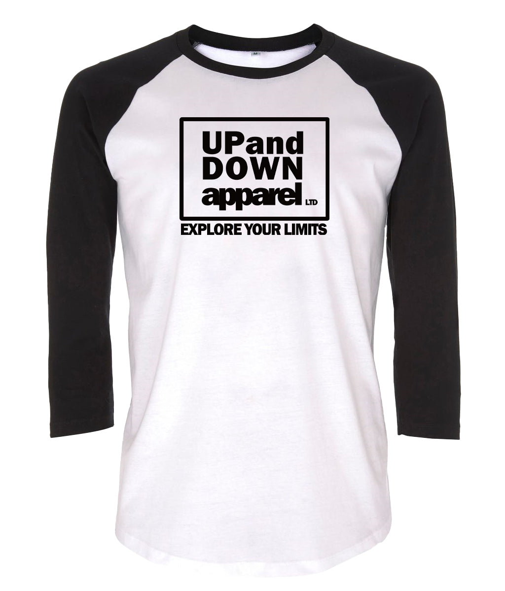 Baseball Unisex Tee - 3/4 sleeve Logo Front and Back