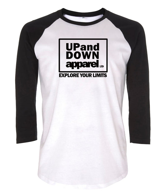 Baseball Unisex Tee - 3/4 sleeve Logo Front and Back