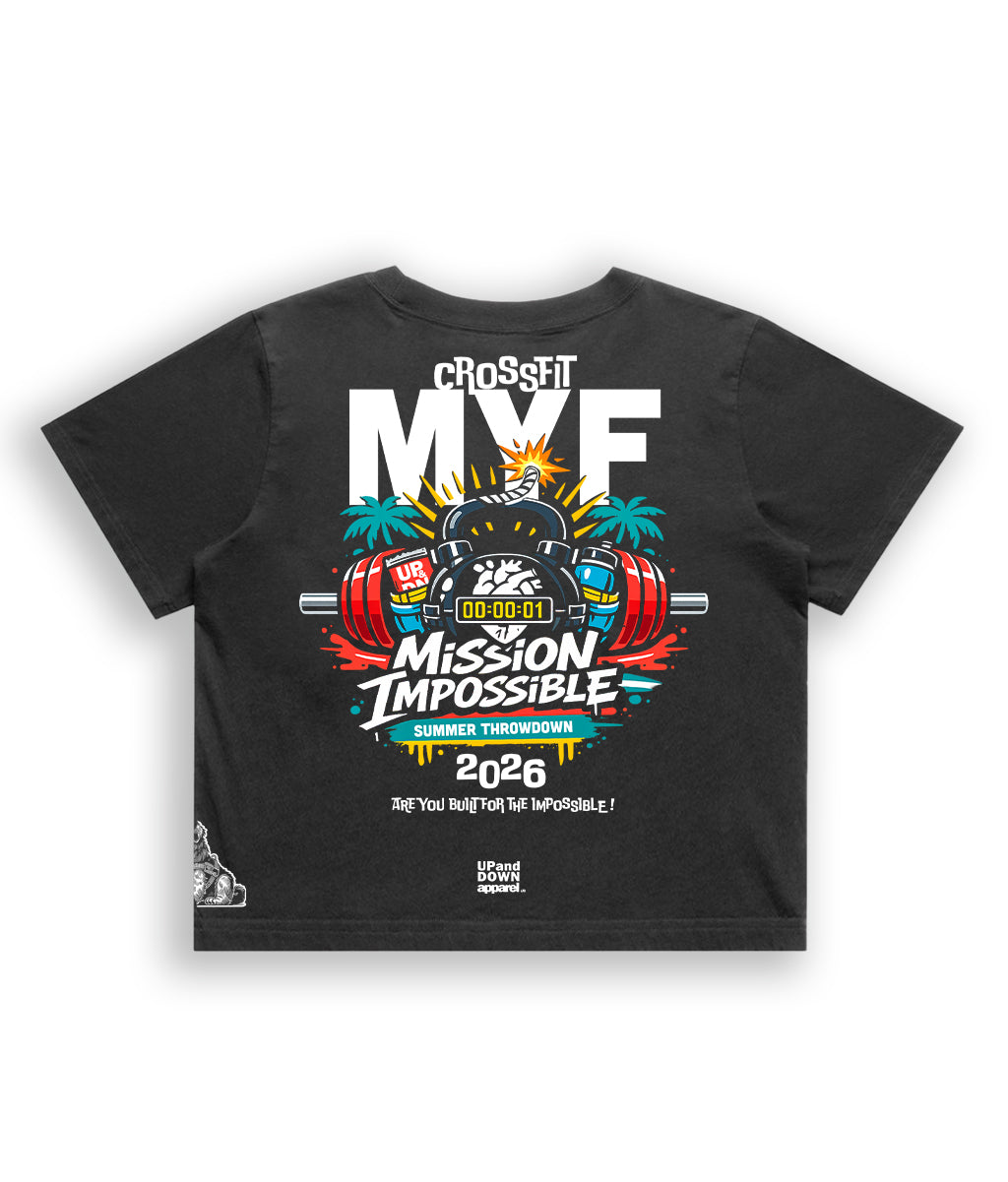 Mission Impossible CrossFit MYF Heavy Faded Crop