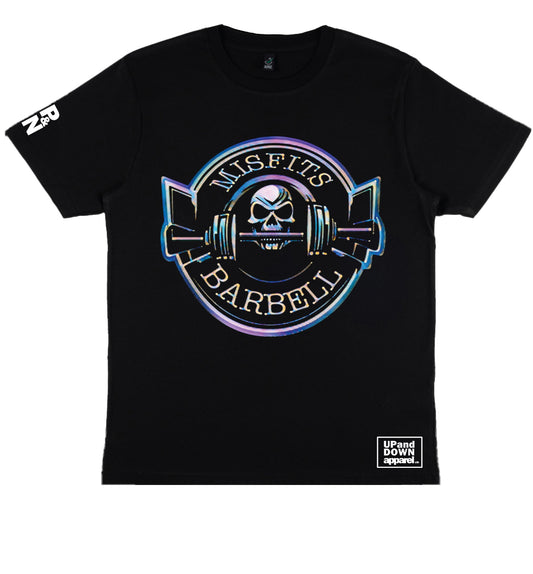 Misfits Barbell Tee Blue Logo