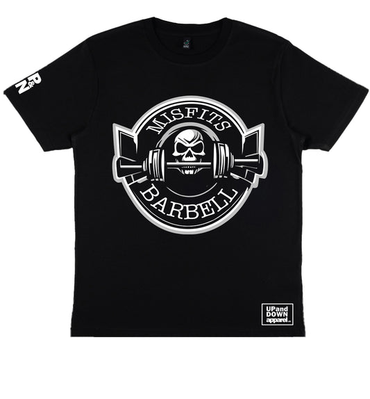 Misfit Barbell Tee White Logo