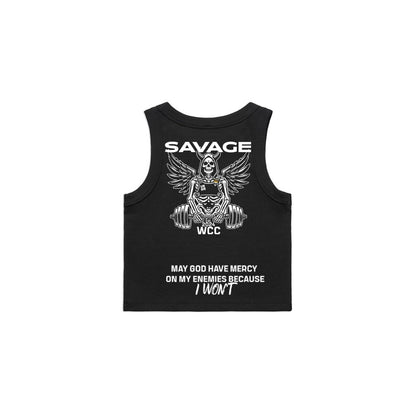 Savage WCC Womens Ribbed Crop Tank