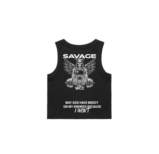 Savage WCC Womens Ribbed Crop Tank