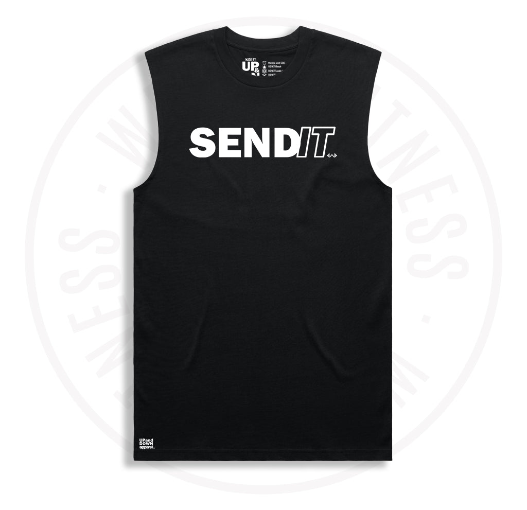 Welch Fitness 'SEND IT' mens heavy tank