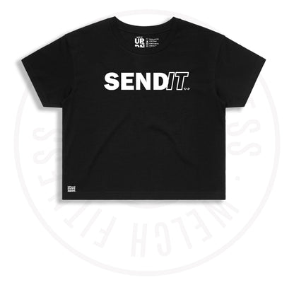 Welch Fitness 'SEND IT' crop tee